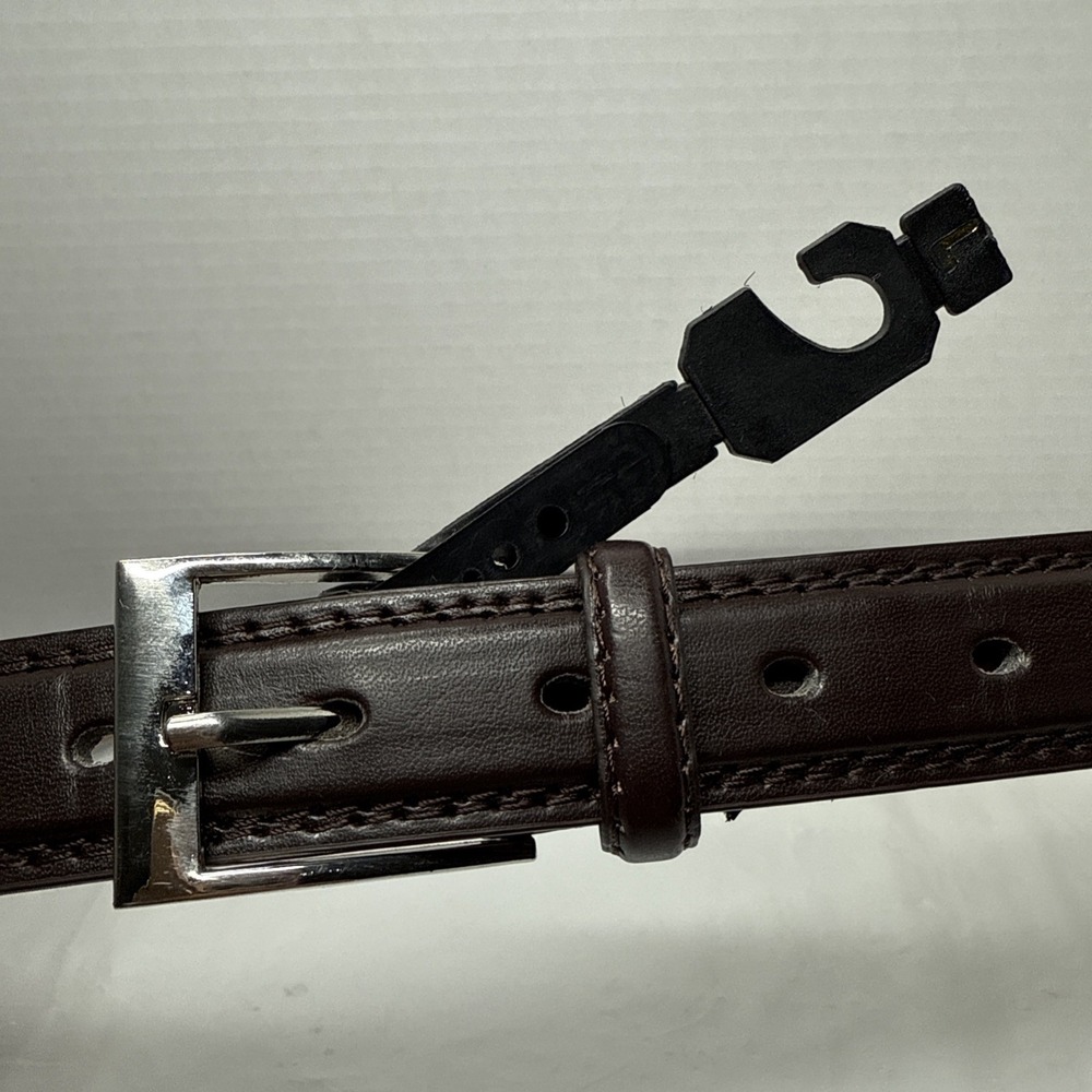 Barbados Genuine leather Men's brown 1 1/4" wide belt in size Large 38-40 - Picture 3 of 12
